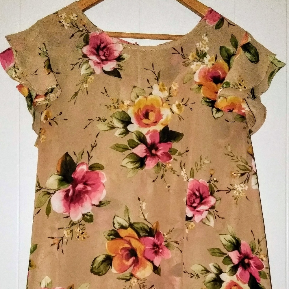 COPY - Cleo, Size Large Floral Print Blouse